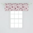 thumbnail image 2 of Ambesonne Floral Window Valance, Vibrant Baroque, 54" X 18", Maroon Rose, 2 of 3