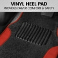 thumbnail image 5 of BDK Red All Weather Heavy Duty Car Floor Mats Interior Liners for Auto Van Truck SUV, Heavy Duty All Weather Protection, Fits Front & Rear, 5 of 8