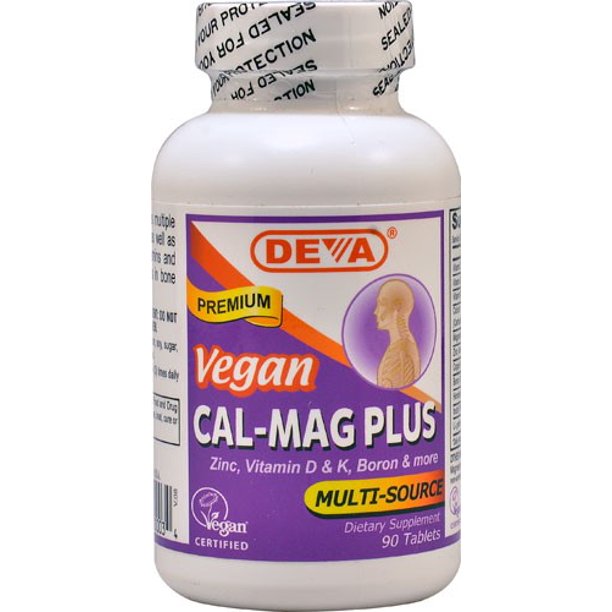Deva Vegan Vitamins Calcium, Magnesium Plus 90 Tablets