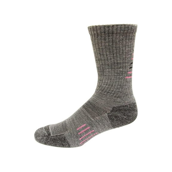 Wise Blend Ladies Crew Hiker Socks 1 Pair, Charcoal, Women's 6-9 Shoe