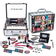 SHANY Carry All Trunk Makeup Train Case with Re-usable Aluminum Makeup Storage Case. Non Toxic Color Make up Set with Eye palettes, Blushes ,Makeup Powders, Manicure, Pedicure and Makeup Brushes.