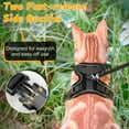 thumbnail image 4 of SAYDY Cat Harness and Leash Set for Walking, Plush Escape Proof Walking Outdoor Vest for Cold Weather, Adjustable Easy Control Reflective Strips Jacket, Black, XS (Chest: Chest: 13.5"-16"), 4 of 7