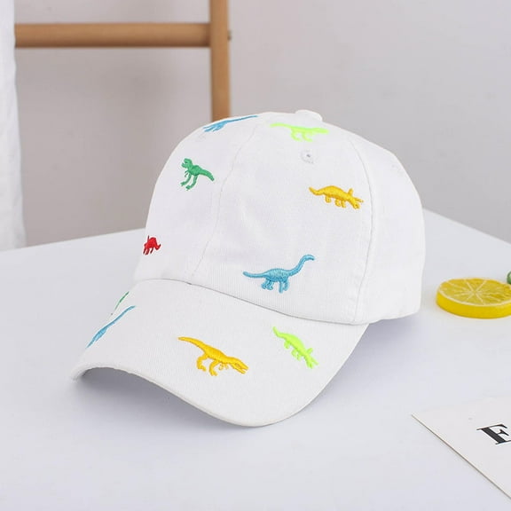 Tejiojio Fall Clearance Kids Baseball Hat Toddler Boys Girls Sun Protection Cotton Hats Dinosaur Sun Hat
