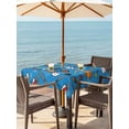 thumbnail image 3 of Outdoor Tablecloth with Umbrella Hole for Patio/Picnic/Party/Camping, Blue Sports Waterproof Table Cloth Square Cover Washable, Football Basketball Rugby Baseball (54"x 54"), 3 of 8