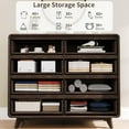 thumbnail image 3 of Dresser for Bedroom with 8 Drawers, 48" Wide Wood Dressers & Chests of Drawers Slides Pre-Installed, Wooden Dresser TV Stand, Modern Closet Clothes Storage Organizer for Bedroom, Natural Oak, 3 of 7