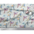 thumbnail image 2 of Soimoi Cotton Cambric Fabric Leaves & Floral Artistic Print Fabric by the Yard 42 Inch Wide, 2 of 3