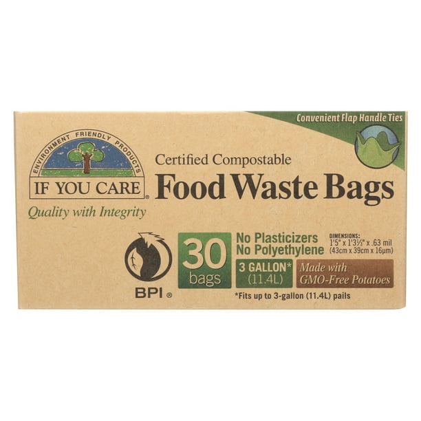 If You Care Certified Compostable Food Waste Bags 3 Gallon 30 CT