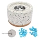 thumbnail image 4 of Brasero de mesa con exterior de mármol y interior de acero inoxidable, de larga duración, portátil, para interior y exterior., 4 of 14