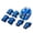 Blue, variant on Qiylii Kids Multi-Sport Protective Gear Set, 7PCS Knee Elbow Pads Wrist Guards for Bike Skateboard Scooter Skating 3-9 Years