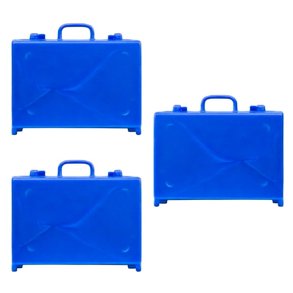 Set of 3 Blue Briefcases for WWE & AEW Wrestling Action Figures