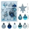thumbnail image 5 of Dserhfy 30 Pcs Mini Christmas Ball Ornaments Set 1.81 Inch Plastic Christmas Ball Hanging Ornaments with Glitter Tree Topper Star for Holiday Wedding Birthday Party Decoration, 5 of 8