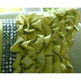 thumbnail image 4 of Pillow Cases, Pillowcase&nbsp;With Zipper, Decorative Pillow Cover 24x24 inch (60x60 cm) Green, Satin Throw Pillow Cover, Handmade Pillow Cover, Contemporary, Solid - Diamonds & Ruffles, 4 of 4