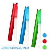 Willstar 3Pack Glass Nail File With Case, Crystal Fingernail Files Set, Double Sided Finger Nail Files, Professional Manicure Nail Care, Christmas Thanksgiving Stocking Stuffers Gifts for Women