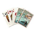 thumbnail image 1 of Gilford, New Hampshire, Float Plane and Fisherman, Lantern Press, Premium Playing Cards, 52 Card Deck with Jokers, USA Made, 1 of 5