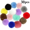 thumbnail image 2 of 30PCS Faux Fur Pom Pom Decorative DIY Soft Fluffy Pompom for Hat Keychain Shoes, 2 of 7