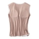 thumbnail image 4 of Puntoco Camisetas sin mangas ajustadas para mujer Camiseta sin mangas de cuello redondo de color sólido de moda informal grande de verano para mujer, 4 of 5