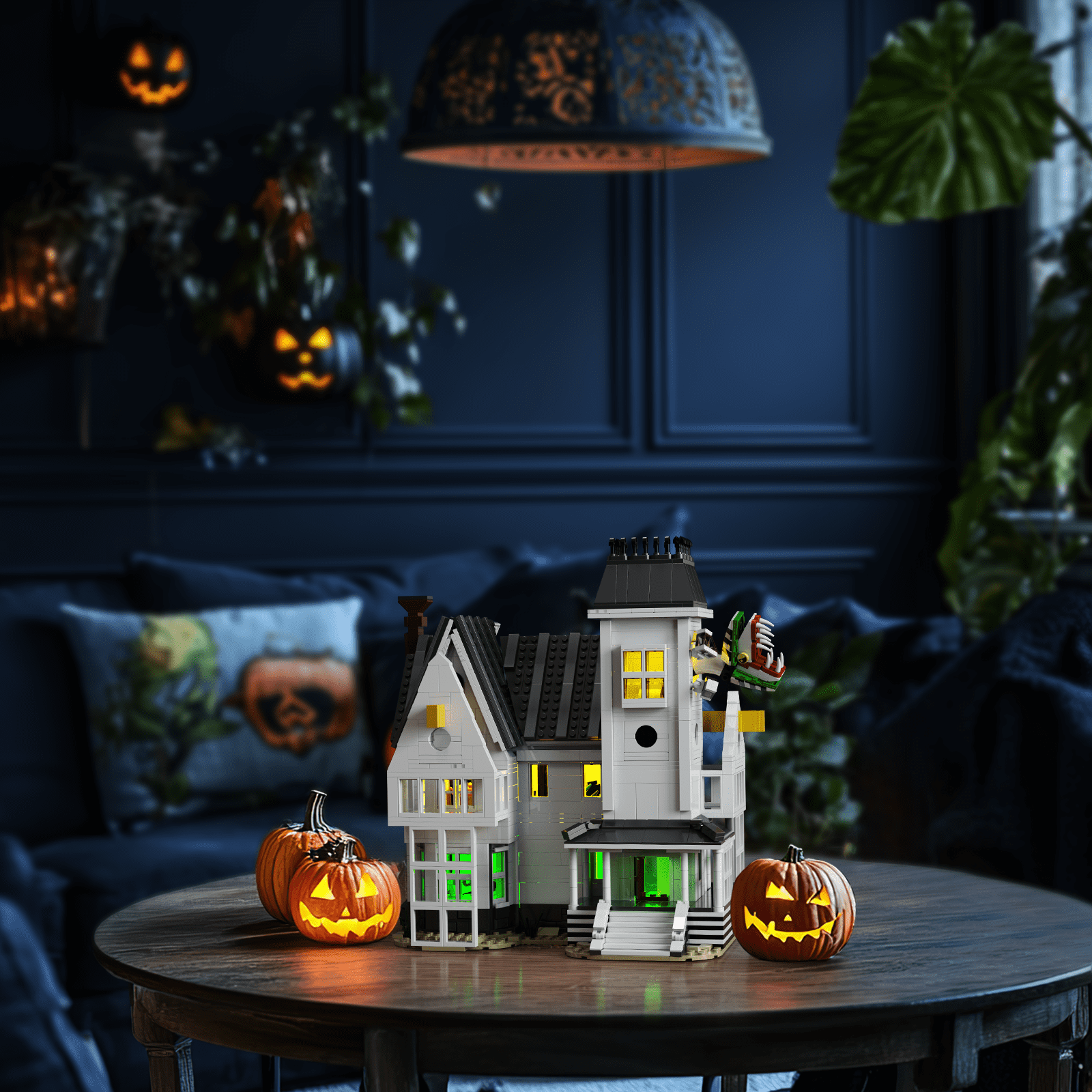Beetle House Building Block Set Halloween Horror House Model Toy Christmas for Adults