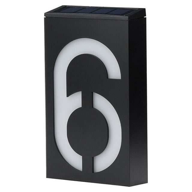 Maoww Number Light Doorplate Guide-board Wall Lamp Plaque Lantern Outdoors Address House Powered Waterproof Sign Courtyard Six
