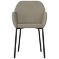 thumbnail image 3 of vidaXL Chaises de Salle à Manger 2 Pcs Velours Gris Clair, 3 of 5