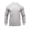 thumbnail image 1 of pstuiky camisas de manga larga para hombre, Camiseta de manga larga con solapa y botones de color liso para hombre salir tops s, 1 of 6