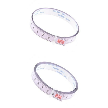 

2 x Woodworking Tool Metric Track Self Adhesive Scale Miter Middle(1M-0-1M) (0-1M)