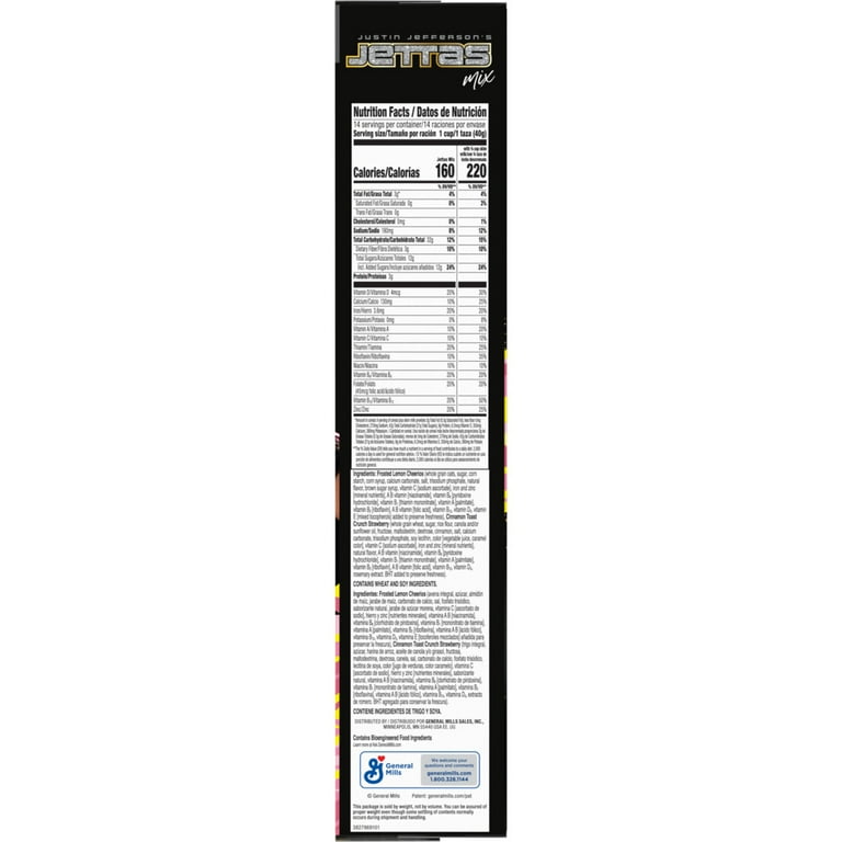 General Mills, Justin Jefferson Jettas Mix, Cinnamon Toast Crunch