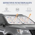thumbnail image 3 of KLL America Landmarks2 Windshield Sun Shade 2-Piece Foldable Car Front Window Sunshade for Most Sedans SUV Truck- Medium, 3 of 5