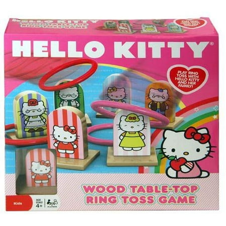 Doba Kids Toy Hello Kitty 10.5x 10.5x 2.5 Wood Ring Toss Game Case Pack 6