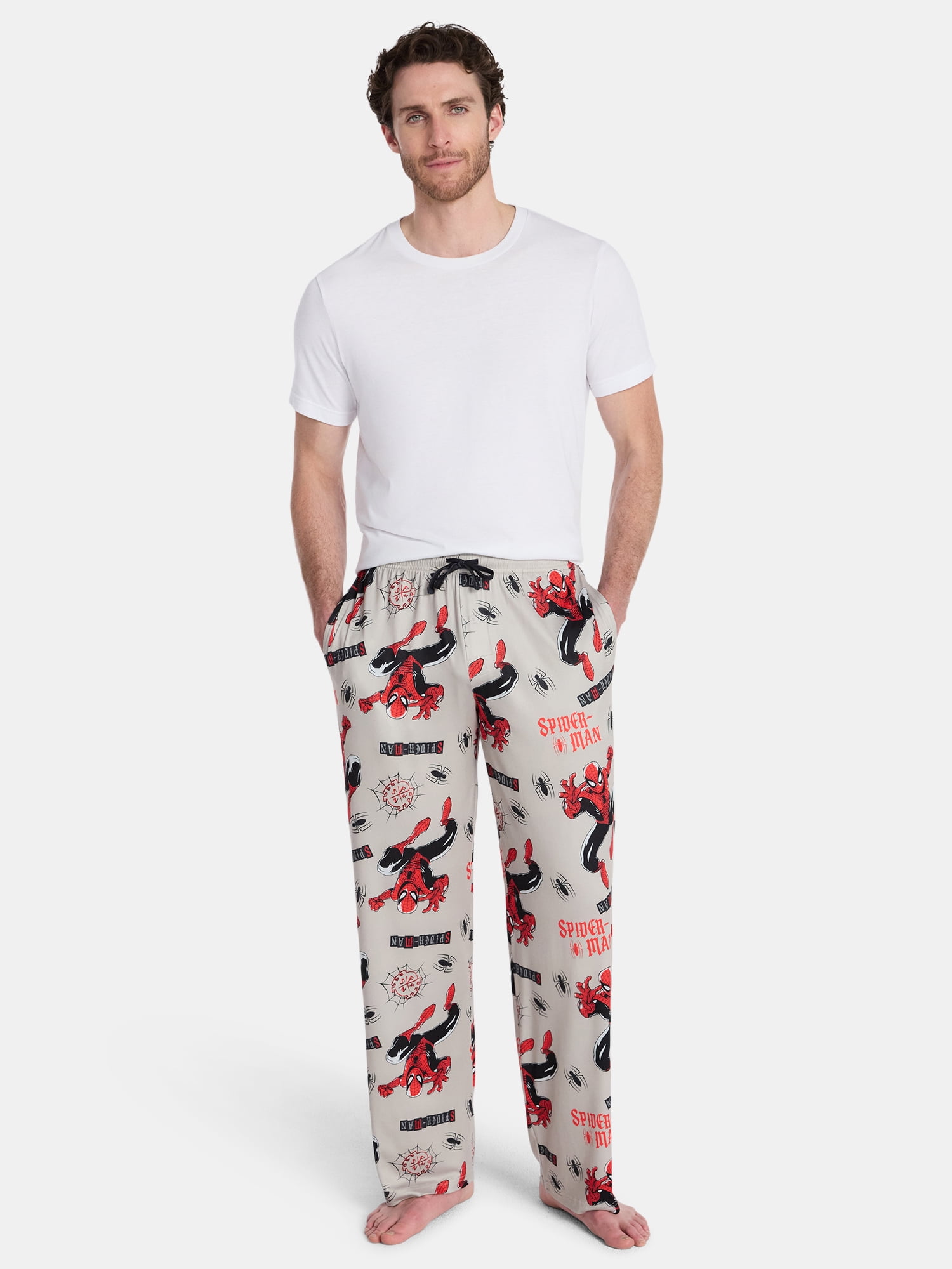 Spider-Man Men's & Big Men's Graphic Lounge Pants, 25'' Inseam, Sizes S-2XL