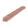 thumbnail image 2 of EREHome Stripe Anchor Starfish Ocean Table Runner 13x70 Inches Red Table Top Decoration, 2 of 5