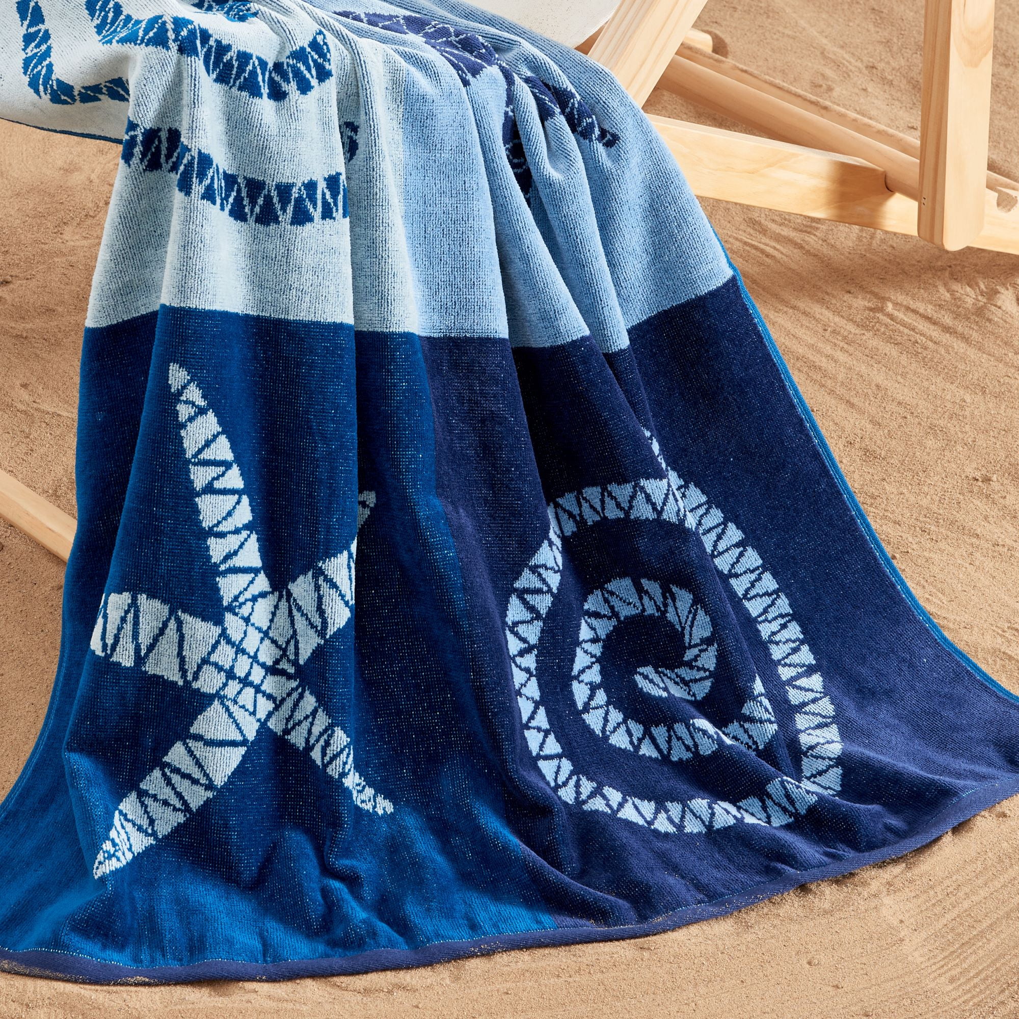 100% Cotton Jacquard 2 Pack 30" x 60" Printed Beach & Pool Towels