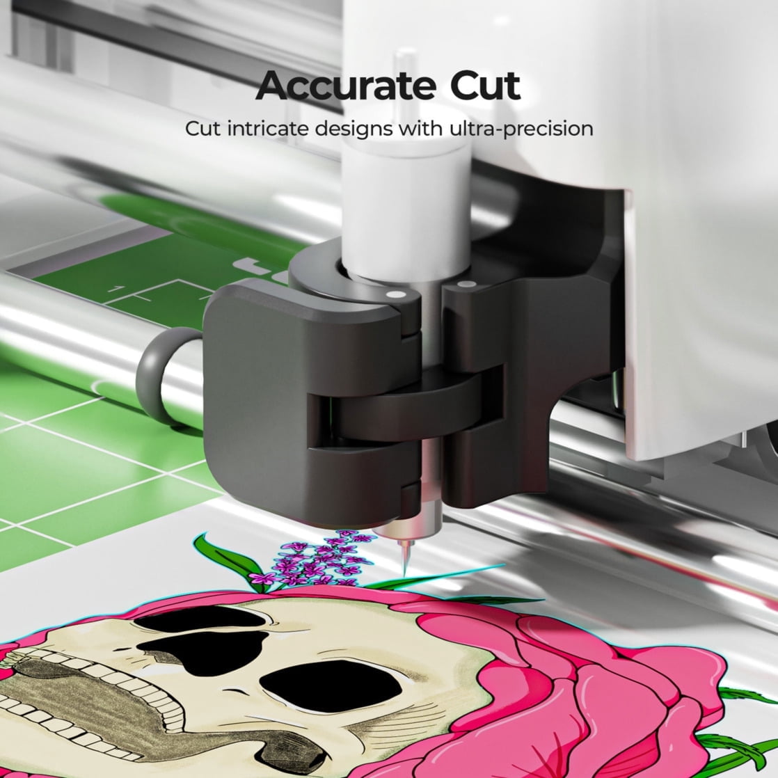 HTVRONT Cutting Machine for All Vinyl Crafts w/ Bluetooth & USB for Windows & Mac Vinyl Cutter Machine,White