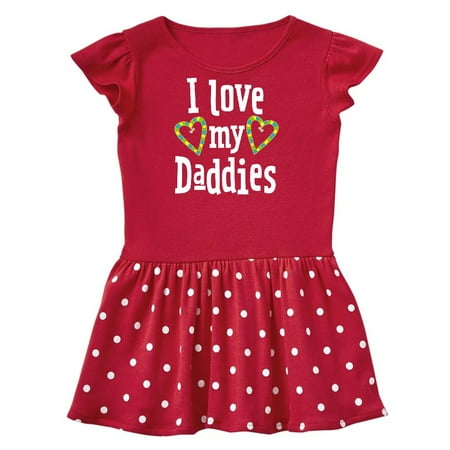 

Inktastic I Love my Daddies- hearts Gift Toddler Girl Dress