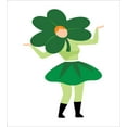 thumbnail image 3 of St. Patrick's Day Duvet Cover Set, Lucky Lady with Clover Hat Costume Pattern, Decorative 3 Piece Bedding Set with 2 Pillow Shams, King Size, Green Green, by Ambesonne, 3 of 3