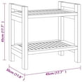 thumbnail image 4 of vidaXL Bathroom Side Table 45x30x45 cm Solid Wood Teak, 4 of 4