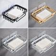 thumbnail image 3 of Metal Strong Suction Soap Dish Holder Bathroom Shower Bath Net Drain Case Tray, 3 of 3