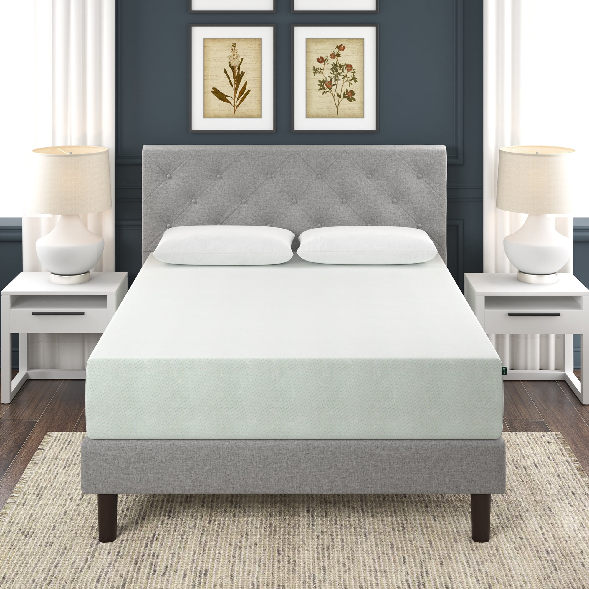 Zinus Spa Sensations Green Tea Rest Well 12" Medium Memory Foam Mattress, Twin