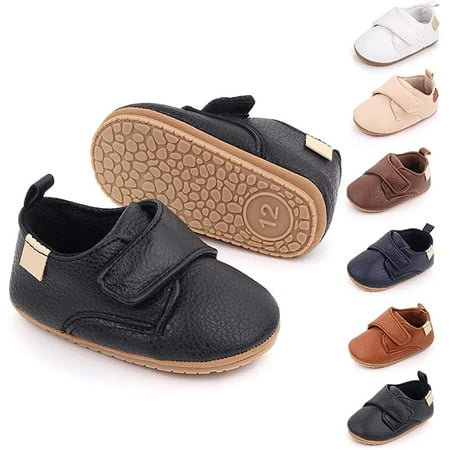 

QWZNDZGR Infant Baby Boys Girls Classic PU Leather Wedding Loafers Brogue Toddler Oxford Dress Shoes First Steps Walking Flat Lazy Crib Shoe