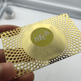 thumbnail image 1 of Tarjeta con chip de inducción NFC de espejo, tarjeta NFC de acero inoxidable cepillado, tarjeta NFC dorada hueca, tarjeta NFC de oro rosa, 1 of 1