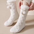 thumbnail image 4 of Goodw7 Non Slip Floor Socks for Women Men, Thick Warm Fleece Cuff Cable Knit Socks with Grips, Cozy Mid Calf Indoor Home Socks for Winter Lounging, 4 of 5