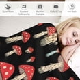 thumbnail image 3 of WERPE  Mushroom Decor Gifts for Kids Women Mushroom Lovers Throw Blanket Lightweight Cozy Plush Blanket Mushroom Decor Blanket for Couch Bedroom Living Rooms Sofa White, 3 of 6