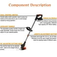 thumbnail image 3 of Electric Cordless Grass Trimmer, Weed Wacker Cordless, Battery Operated Weed Eaters, 21V 650W Mower, Weed Lawn Edger Eater, Electric Grass Cuting Machine with Wheels, 3 of 8