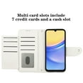 thumbnail image 2 of Allytech Wallet Case for Samsung Galaxy A24 4G, Luxury PU Leather Shockproof Protective Flip Cover for Women Girls, Kickstand Folio Case with Card Slots Holder Wrist Strap Lanyard - White, 2 of 7