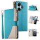 thumbnail image 4 of Funda cartera GANGXUN para Xiaomi Redmi Note 13R 5G , cuero PU con tarjetero, cremallera, correa de mano, soporte y protección 1008°, 4 of 6