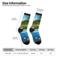 thumbnail image 2 of Lukts Island And Coral Reef Pattern Womens Crew Soft Moisture-wicking Socks,Moisture Control Crew Socks,Mid Calf Socks, 2 of 6