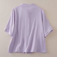thumbnail image 4 of Womens Athletic Tops Women's T-Shirts Casual Embroidered Top for Everyday Comfort and Seasonal Style Purple 3XL, 4 of 7