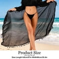 thumbnail image 5 of Summer Women's Tassel Trim Sarong Wrap Skirt, Lightweight Boho Beach Cover Up Pareo, 5 of 5