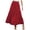 Red, variant on OSOLU Solid Color Women Summer Boho Elastic High Waist Pleated A-Line Flowy Ruffle Swing Tiered Long Beach Skirt Cozy Skirts