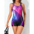 thumbnail image 3 of Charmo One Piece Swimsuits Boyleg Sports Swimwear for Womens Printed Swimming Wear, 3 of 6