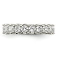 thumbnail image 5 of Sterling Silver Rhodium-plated CZ Eternity Band, 5 of 6
